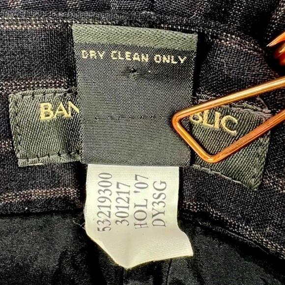 Banana Republic Black Striped Sculpted Boot Cut Pants Size 0 Women’s - Picture 6 of 6